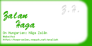 zalan haga business card